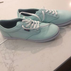 Light aqua vans